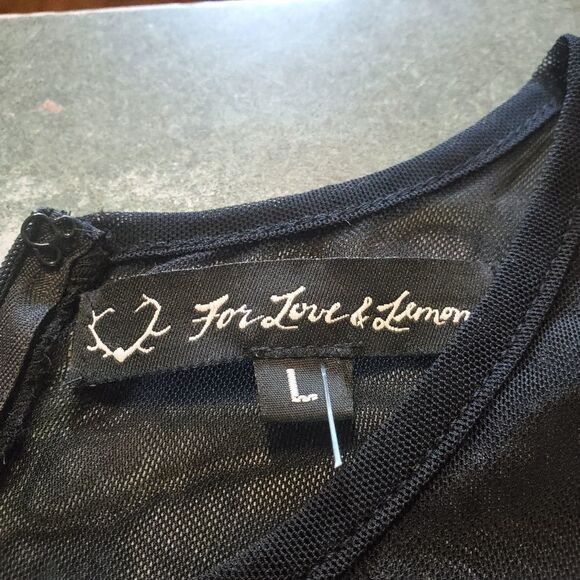 For Love and lemons lulu striped multi color mesh mini party dress sz large - Picture 4 of 6